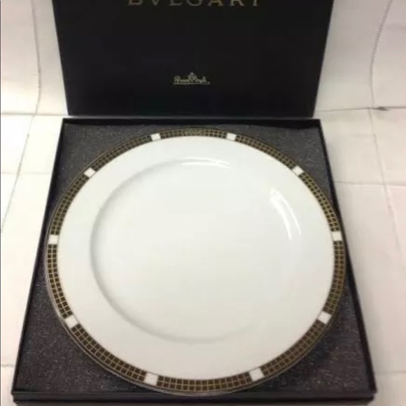 BVLGARI Other - BULGARI "QUADRI BLACK" SERVICE PLATE 12" ROSENTHAL PORCELAIN NEW IN BOX GERMANY
